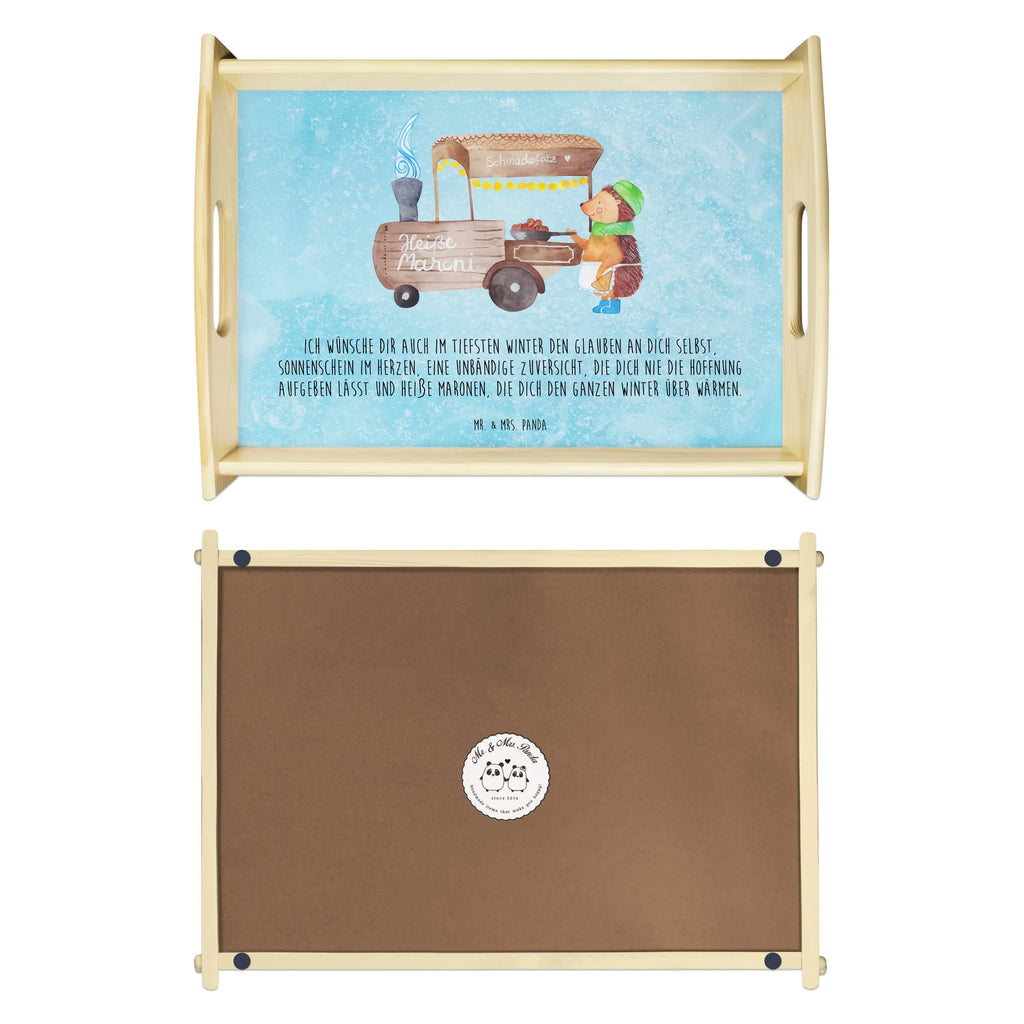 Serviertablett Igel Maronen Küchentablett, Dekotablett, Serviertablett, Tablett, Frühstückstablett, Holztablett, Winter, Weihnachten, Weihnachtsdeko, Nikolaus, Advent, Heiligabend, Wintermotiv, Kastanien, Maronen, Duft, Weihnachtsmarkt