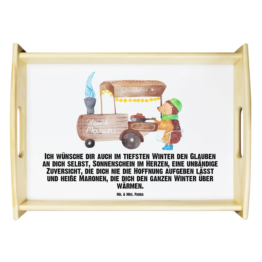 Serviertablett Igel Maronen Küchentablett, Dekotablett, Serviertablett, Tablett, Frühstückstablett, Holztablett, Winter, Weihnachten, Weihnachtsdeko, Nikolaus, Advent, Heiligabend, Wintermotiv, Kastanien, Maronen, Duft, Weihnachtsmarkt