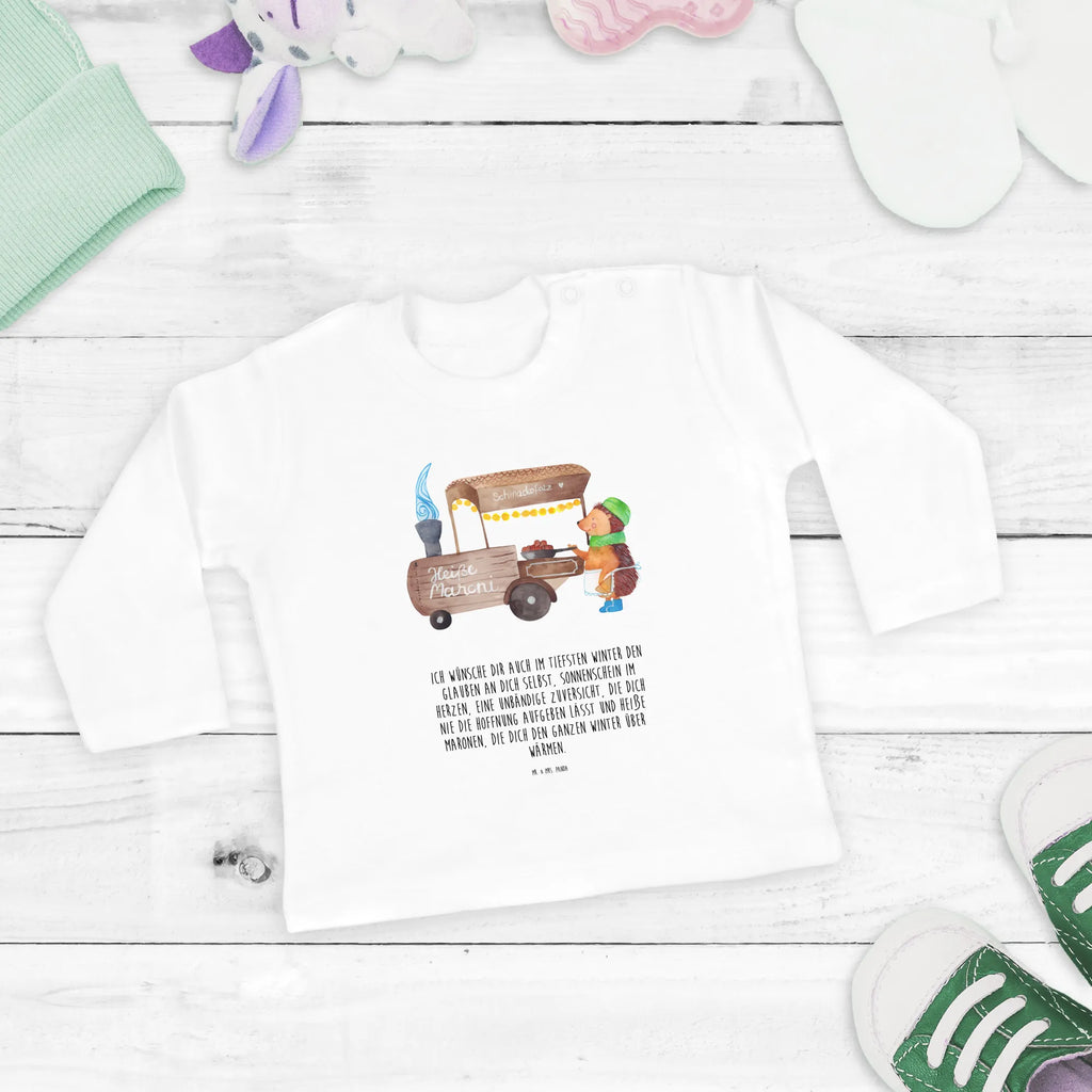 Body z długim rękawem 3-6 miesięcy Jeż kasztany Bio, Mädchen, Langarm, Jungen, Baby, Kleidung, Winter, Weihnachten, Weihnachtsdeko, Nikolaus, Advent, Heiligabend, Wintermotiv, Kastanien, Maronen, Weihnachtsmarkt, Duft