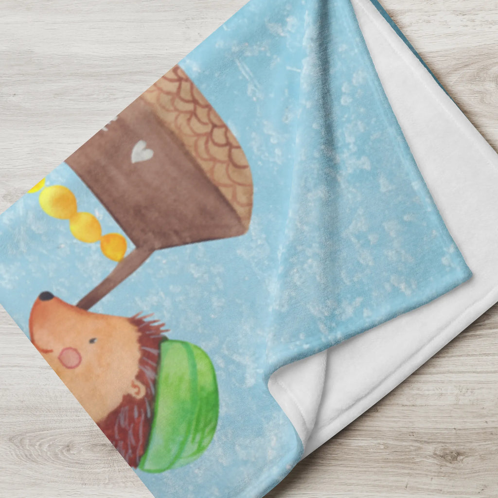 Kocyk dla niemowląt z imieniem Jeż kasztany Zima, Boże Narodzenie, dekoracje świąteczne, Mikołaj, Adwent, Wigilia, zimowy motyw