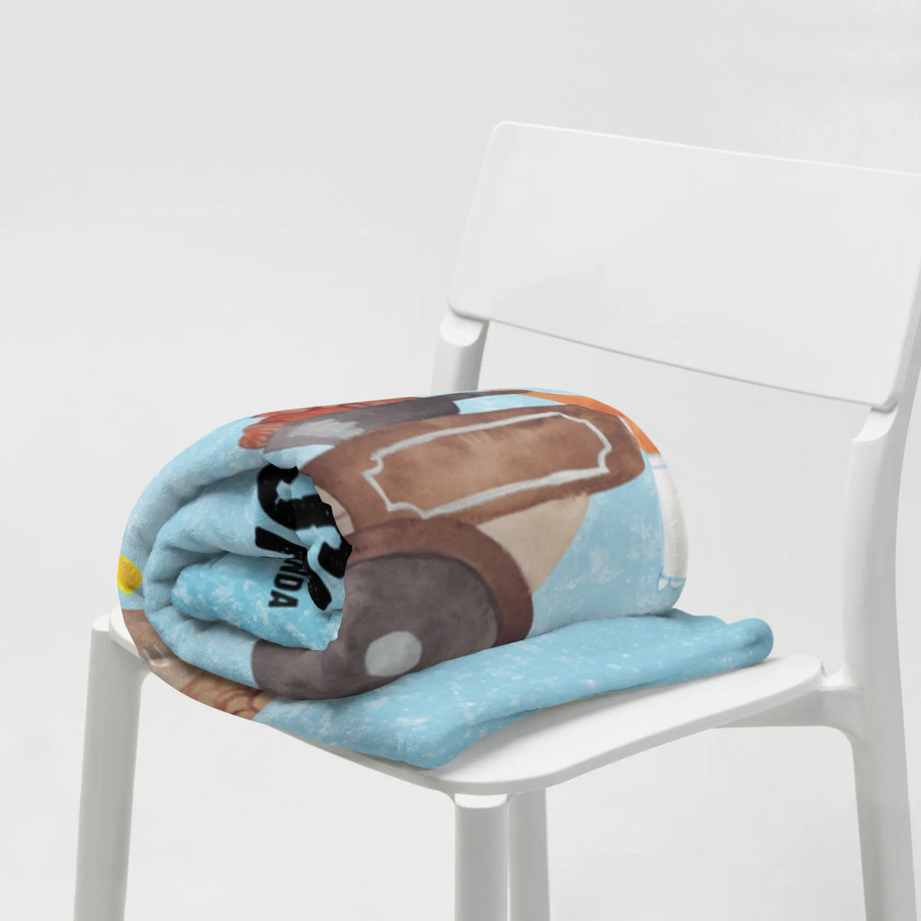 Kocyk dla niemowląt z imieniem Jeż kasztany Zima, Boże Narodzenie, dekoracje świąteczne, Mikołaj, Adwent, Wigilia, zimowy motyw