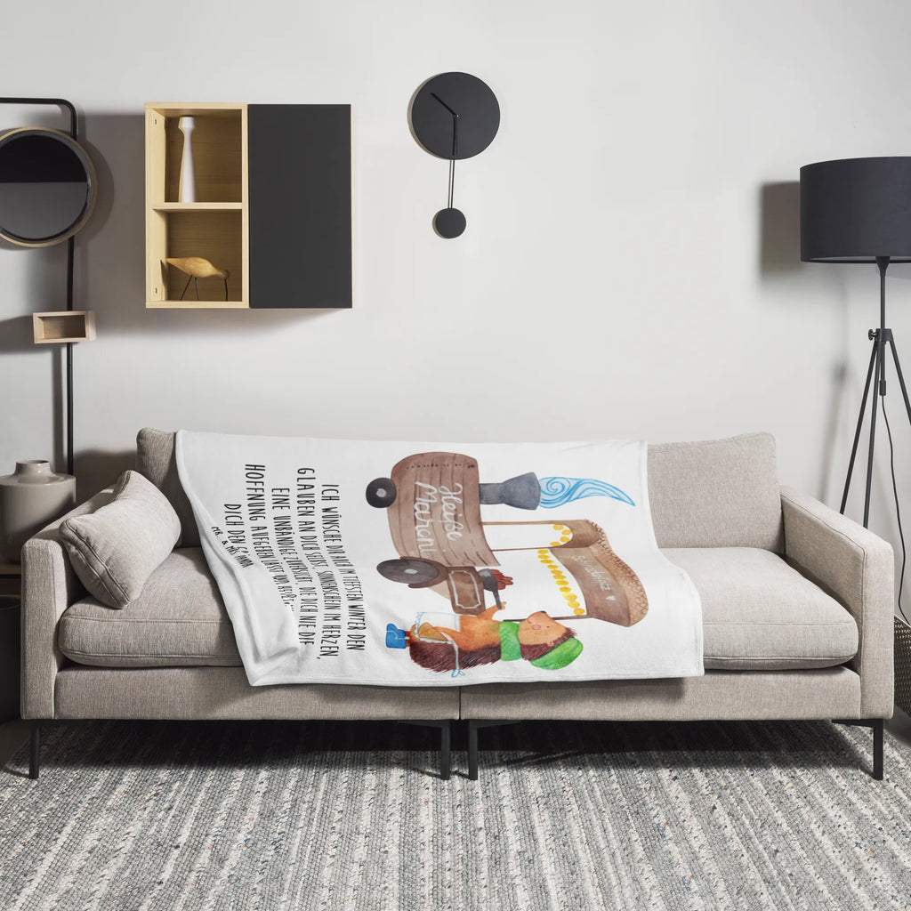 Kuscheldecke Igel Maronen Wolldecke, Tagesdecke, Decke, Sofadecke, Wohndecke, Winter, Weihnachten, Weihnachtsdeko, Nikolaus, Advent, Heiligabend, Wintermotiv, Kastanien, Maronen, Duft, Weihnachtsmarkt