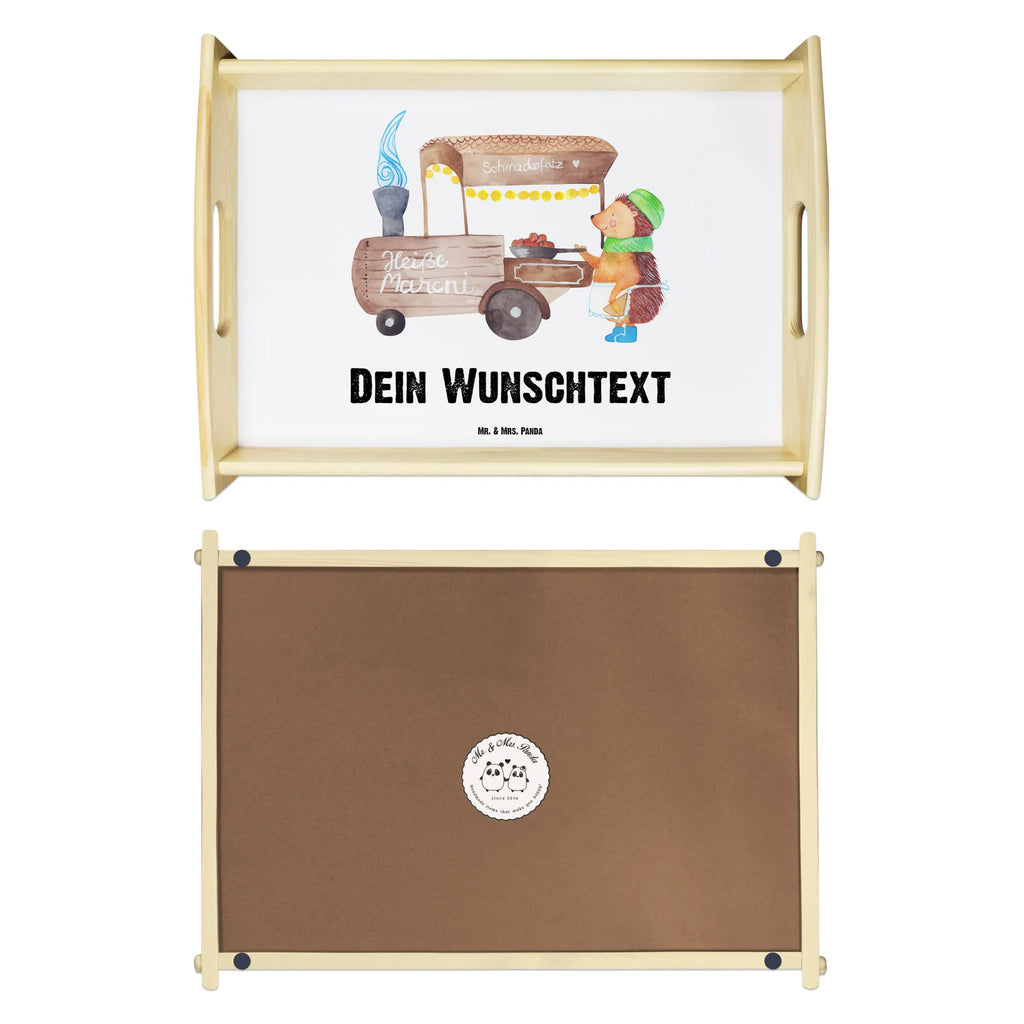 Personalised serving tray hedgehog Chestnuts Winter, Christmas, Christmas time, snow