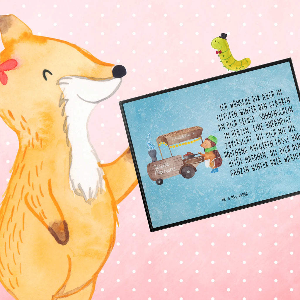 Schreibtischunterlage Igel Maronen Schreibtischauflage, Büroartikel, Schreibwaren, Schreibunterlage, Bürobedarf, Schreibtischunterlage Groß, Schreibtisch Unterlagen, Winter, Weihnachten, Weihnachtsdeko, Nikolaus, Advent, Heiligabend, Wintermotiv, Weihnachtsmarkt, Maronen, Kastanien, Duft