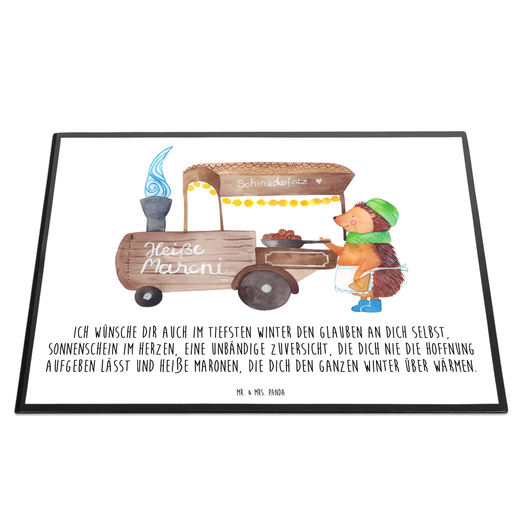 Schreibtischunterlage Igel Maronen Schreibtischauflage, Büroartikel, Schreibwaren, Schreibunterlage, Bürobedarf, Schreibtischunterlage Groß, Schreibtisch Unterlagen, Winter, Weihnachten, Weihnachtsdeko, Nikolaus, Advent, Heiligabend, Wintermotiv, Weihnachtsmarkt, Maronen, Kastanien, Duft