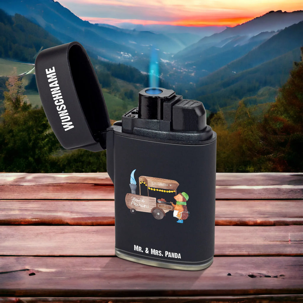 Spersonalizowana zapalniczka Jeż kasztany Zima, Boże Narodzenie, dekoracje świąteczne, Mikołaj, Adwent, Wigilia, zimowy motyw