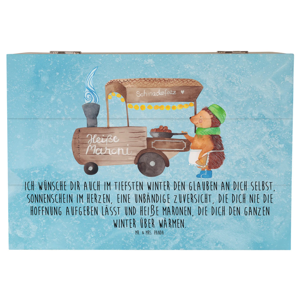 Holzkiste Igel Maronen Erinnerungskiste, Geschenkdose, Schatulle, Truhe, Kiste, Geschenkbox, Schatzkiste, Dekokiste, Erinnerungsbox, Holzkiste, XXL, Aufbewahrungsbox, Winter, Weihnachten, Weihnachtsdeko, Nikolaus, Advent, Heiligabend, Wintermotiv, Kastanien, Maronen, Weihnachtsmarkt, Duft