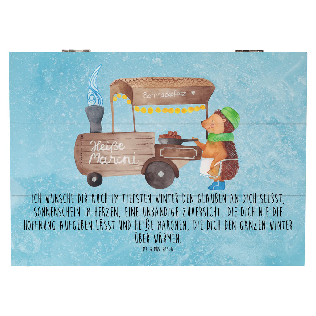 Holzkiste Igel Maronen Erinnerungskiste, Geschenkdose, Schatulle, Truhe, Kiste, Geschenkbox, Schatzkiste, Dekokiste, Erinnerungsbox, Holzkiste, XXL, Aufbewahrungsbox, Winter, Weihnachten, Weihnachtsdeko, Nikolaus, Advent, Heiligabend, Wintermotiv, Kastanien, Maronen, Weihnachtsmarkt, Duft