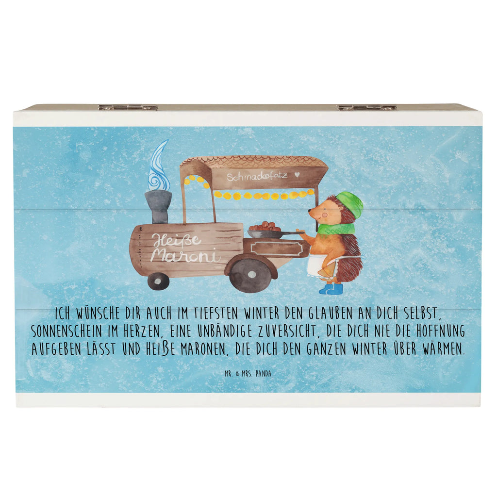 Holzkiste Igel Maronen Erinnerungskiste, Geschenkdose, Schatulle, Truhe, Kiste, Geschenkbox, Schatzkiste, Dekokiste, Erinnerungsbox, Holzkiste, XXL, Aufbewahrungsbox, Winter, Weihnachten, Weihnachtsdeko, Nikolaus, Advent, Heiligabend, Wintermotiv, Kastanien, Maronen, Weihnachtsmarkt, Duft