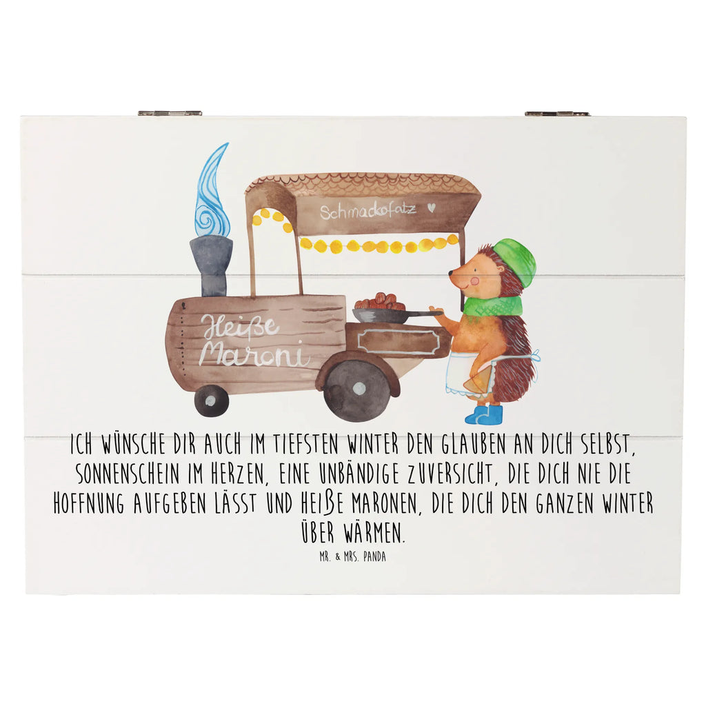 Holzkiste Igel Maronen Erinnerungskiste, Geschenkdose, Schatulle, Truhe, Kiste, Geschenkbox, Schatzkiste, Dekokiste, Erinnerungsbox, Holzkiste, XXL, Aufbewahrungsbox, Winter, Weihnachten, Weihnachtsdeko, Nikolaus, Advent, Heiligabend, Wintermotiv, Kastanien, Maronen, Weihnachtsmarkt, Duft