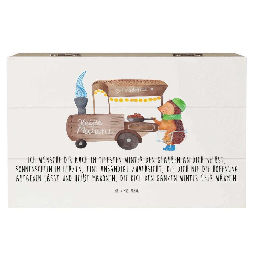 Holzkiste Igel Maronen Erinnerungskiste, Geschenkdose, Schatulle, Truhe, Kiste, Geschenkbox, Schatzkiste, Dekokiste, Erinnerungsbox, Holzkiste, XXL, Aufbewahrungsbox, Winter, Weihnachten, Weihnachtsdeko, Nikolaus, Advent, Heiligabend, Wintermotiv, Kastanien, Maronen, Weihnachtsmarkt, Duft