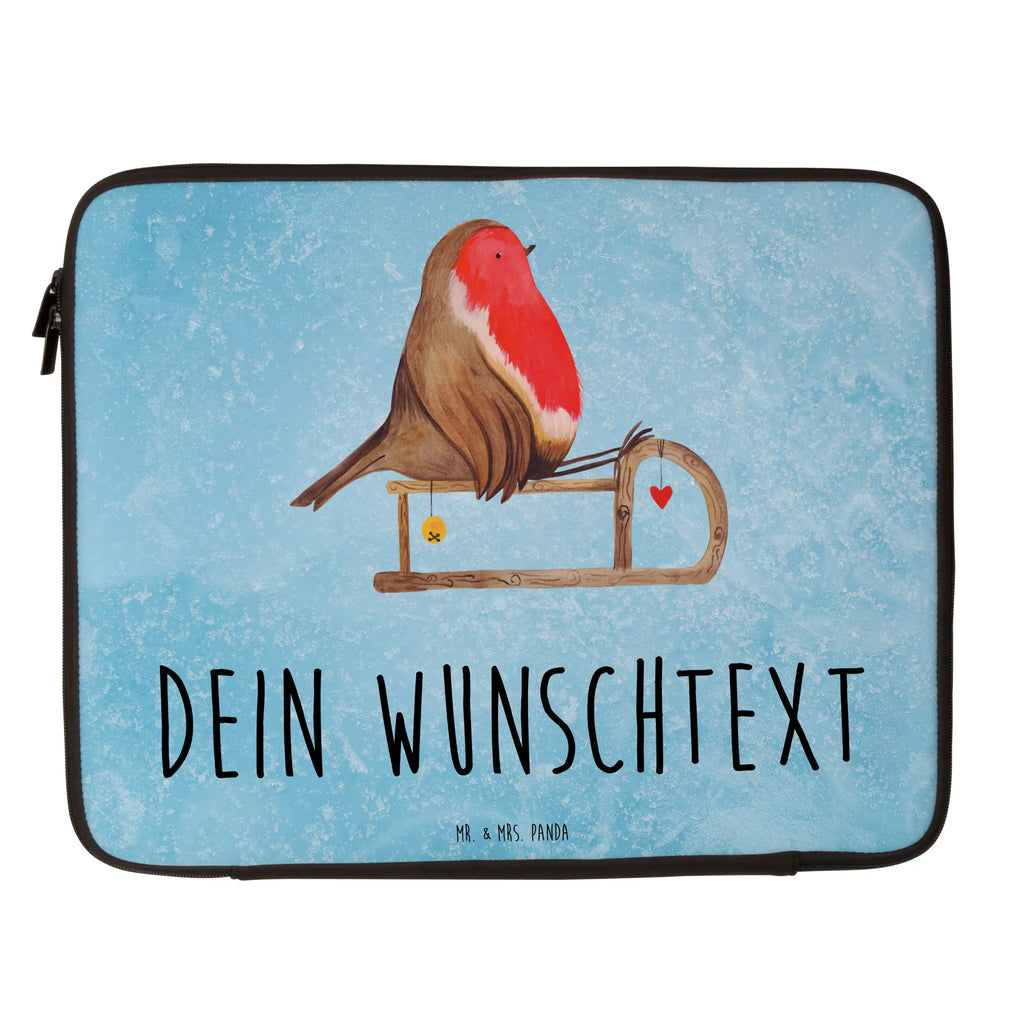 Personalized Notebook Bag robin Sleds Winter, Christmas, Christmas time, snow, bird, sleigh