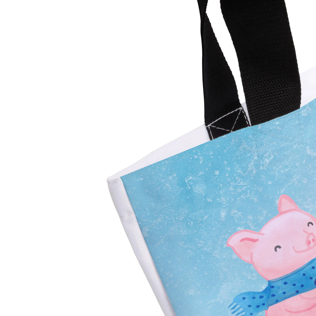 Shopper Glow Pig Snuggle large, beach bag, bag, carrier bag, shopping bag, handle bag, XXL, shopper, woman, Winter, Christmas, Christmas time, snow