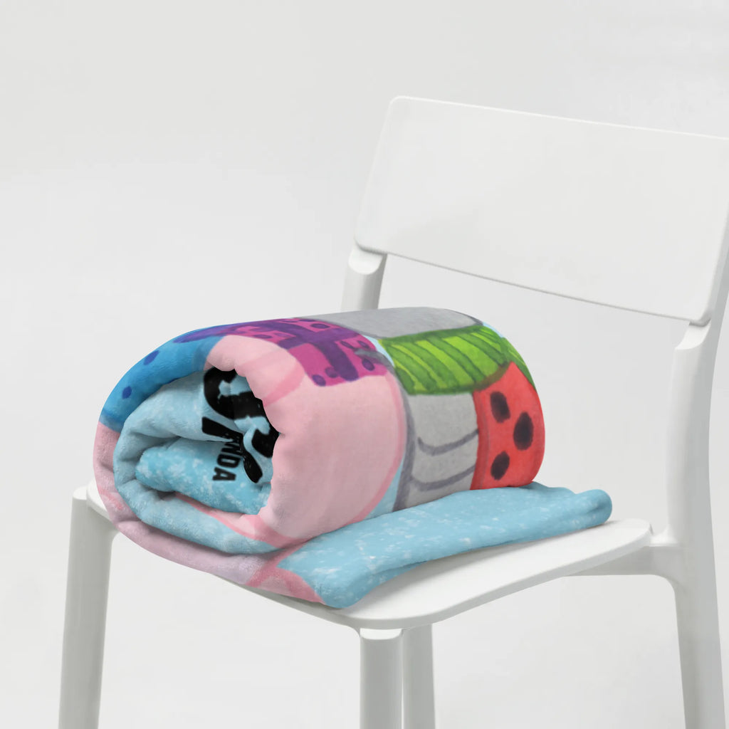 Kocyk dla niemowląt z imieniem Rozgrzana Świnka Smörle Zima, Boże Narodzenie, dekoracje świąteczne, Mikołaj, Adwent, Wigilia, zimowy motyw