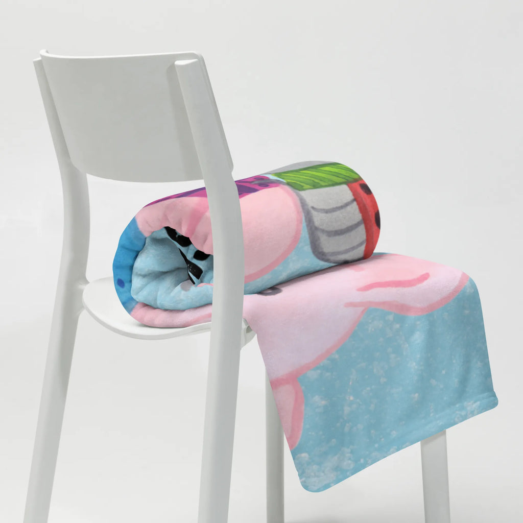 Kocyk dla niemowląt z imieniem Rozgrzana Świnka Smörle Zima, Boże Narodzenie, dekoracje świąteczne, Mikołaj, Adwent, Wigilia, zimowy motyw