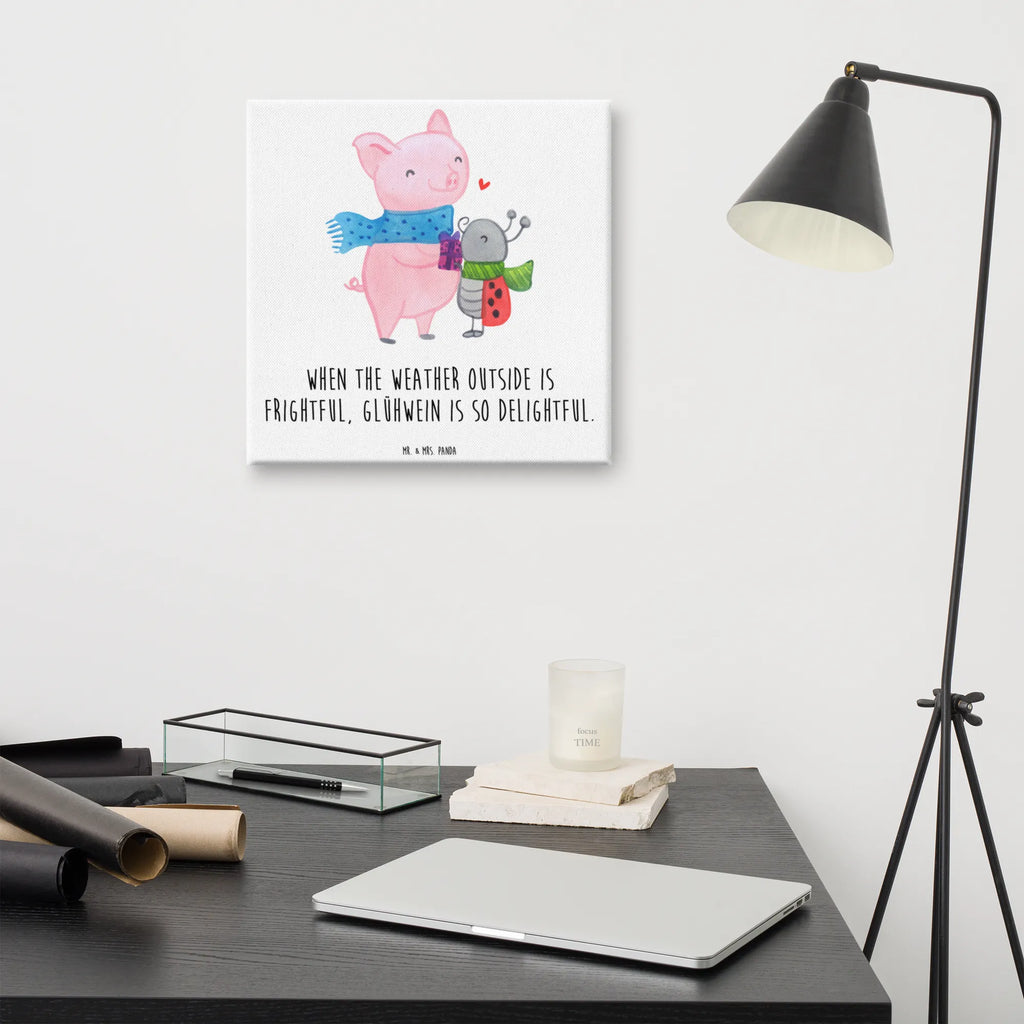 Leinwand Bild Glühschwein Smörle Kunstdruck, Leinwand, Wintermotiv, Winter, Nikolaus, Weihnachten, Advent, Weihnachtsdeko, Heiligabend, Romantische Geschenkidee Glühwein, Winterlicher Glühwein Spruch, Glühwein Liebhaber Geschenk, Marienkäfer in Winterkleidung, Smörle Der Stolze Marienkäfer, Glühwein Ist Köstlich Spruch, Herzliches Marienkäfer Motiv, Süßer Marienkäfer Gibt Geschenk, Kreatives Glühschwein Design, Handgezeichnetes Glühschwein