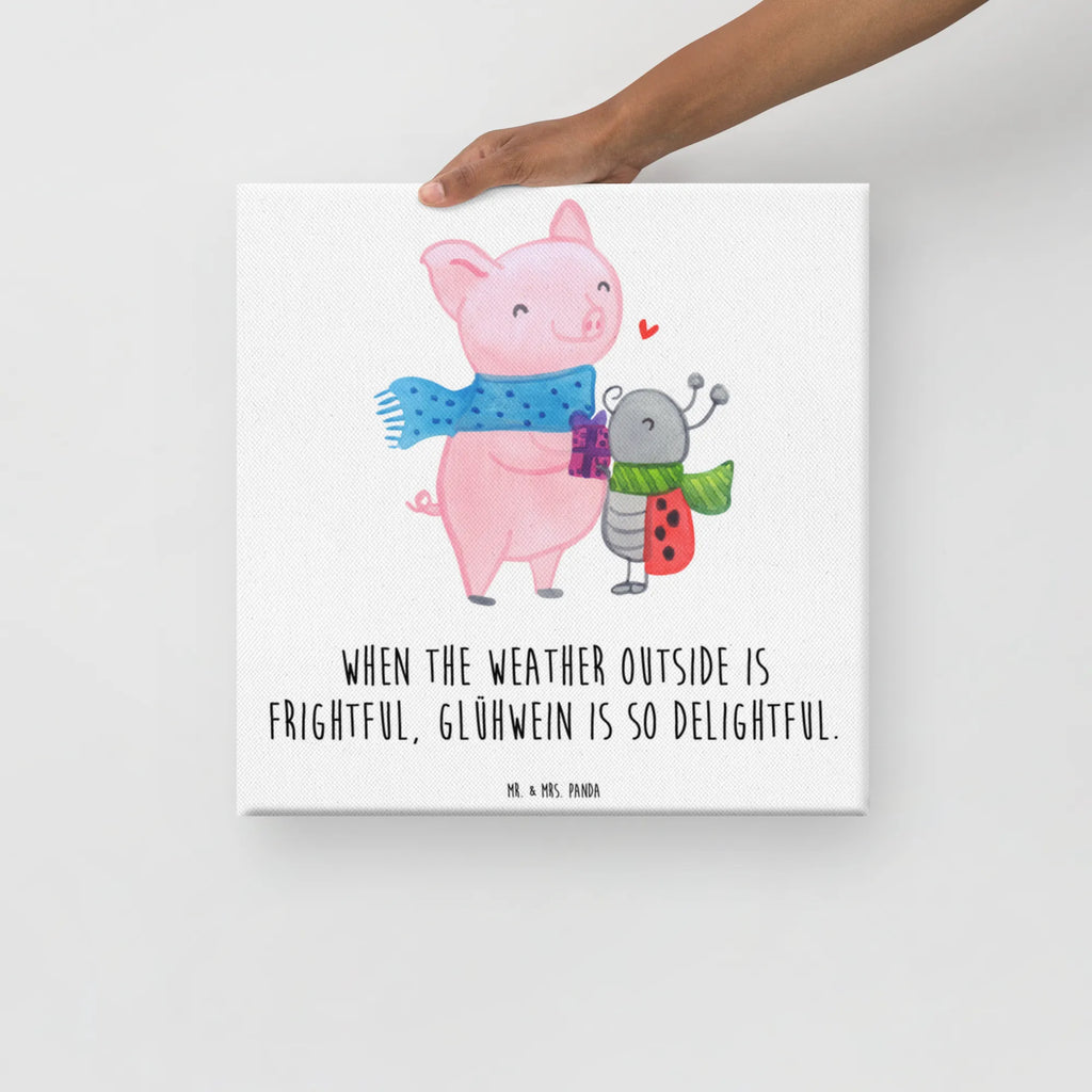 Leinwand Bild Glühschwein Smörle Kunstdruck, Leinwand, Wintermotiv, Winter, Nikolaus, Weihnachten, Advent, Weihnachtsdeko, Heiligabend, Romantische Geschenkidee Glühwein, Winterlicher Glühwein Spruch, Glühwein Liebhaber Geschenk, Marienkäfer in Winterkleidung, Smörle Der Stolze Marienkäfer, Glühwein Ist Köstlich Spruch, Herzliches Marienkäfer Motiv, Süßer Marienkäfer Gibt Geschenk, Kreatives Glühschwein Design, Handgezeichnetes Glühschwein