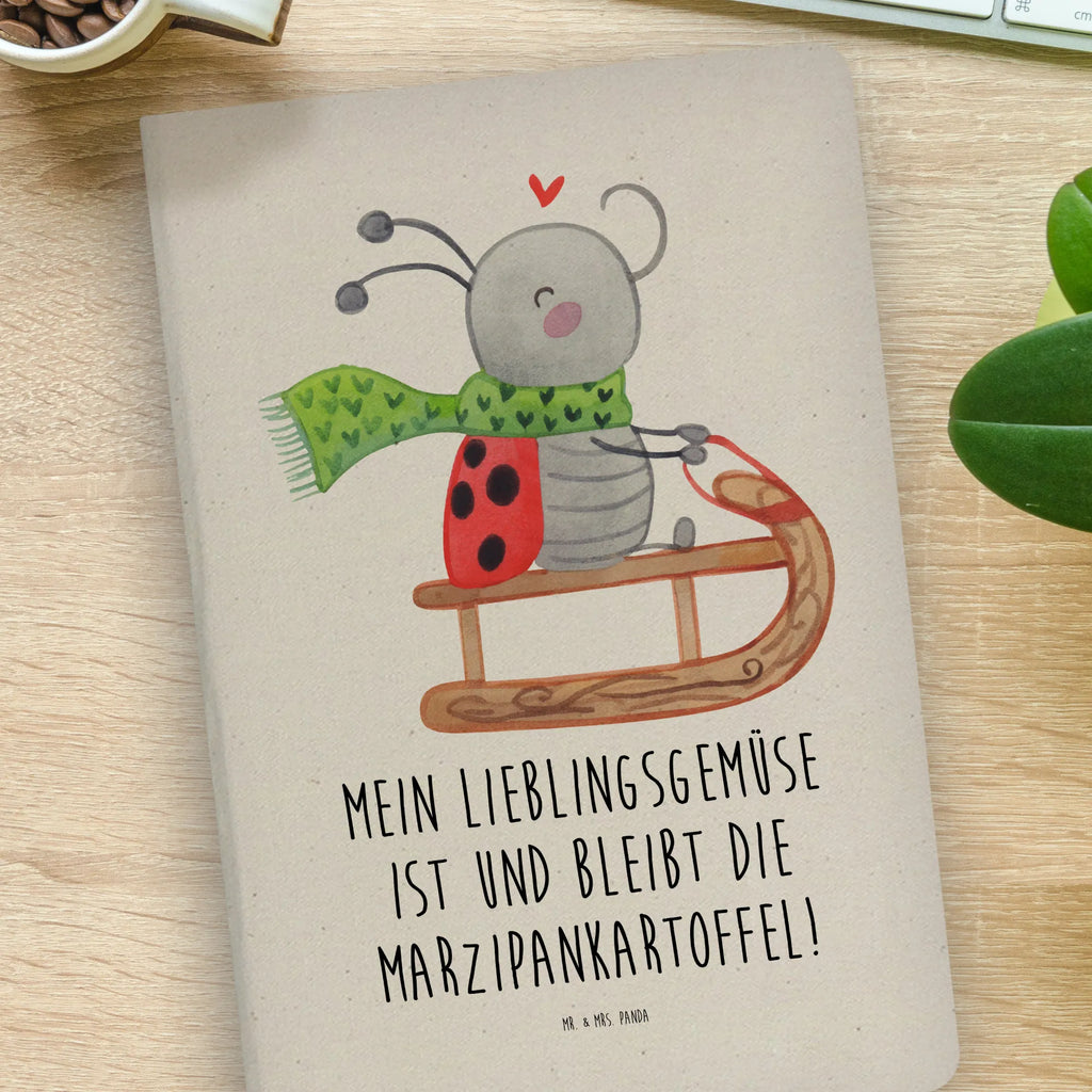 Cotton notebook Smörle sledding writing book, notepad, sketchbook, diary, journal, notes, address book, entry book, notebook, Winter, Christmas, Christmas time, snow