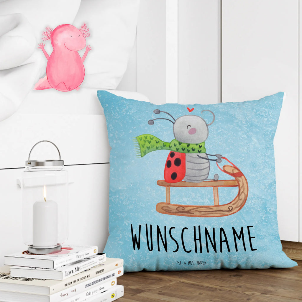 Personalised cushion Smörle sledding Winter, Christmas, Christmas time, snow