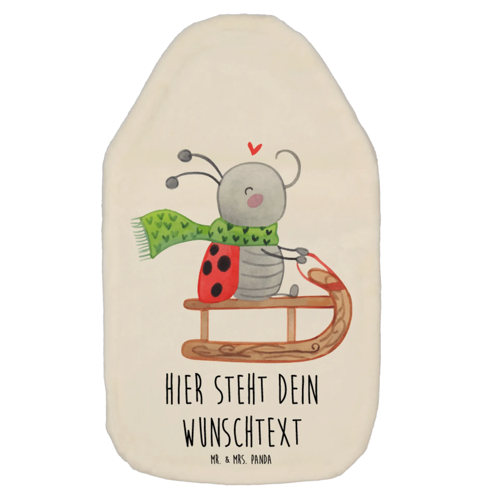 Personalised hot water bottle Smörle sledding Winter, Christmas, Christmas time, snow