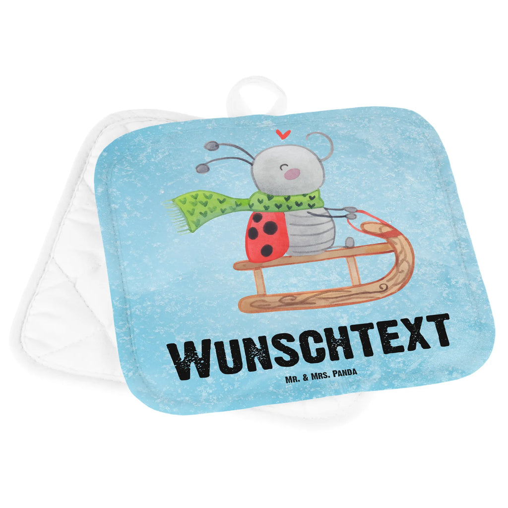Personalised pot holder Smörle sledding Winter, Christmas, Christmas time, snow