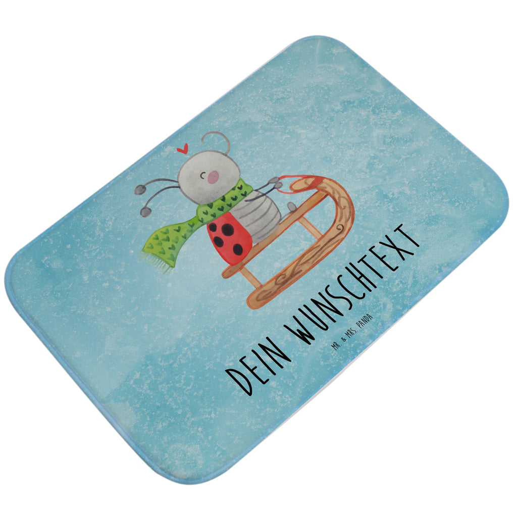 Personalised bath mat Smörle sledding Winter, Christmas, Christmas time, snow