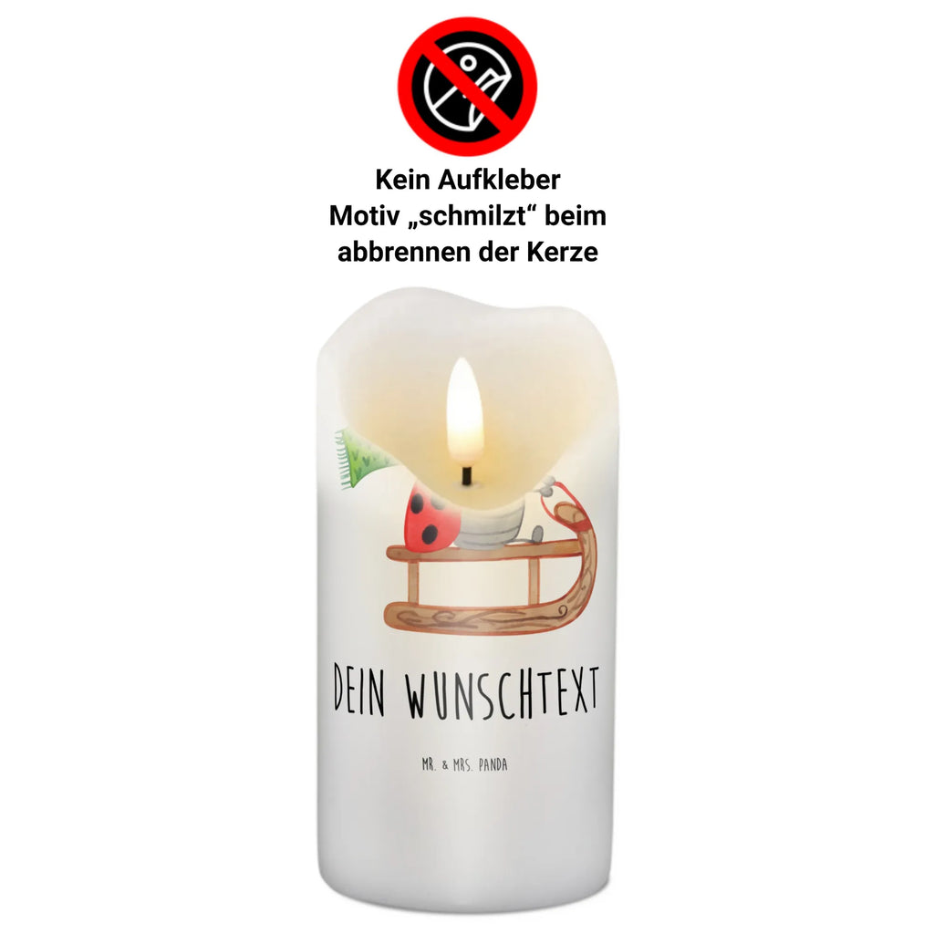 Personalised candle Smörle sledding Winter, Christmas, Christmas time, snow