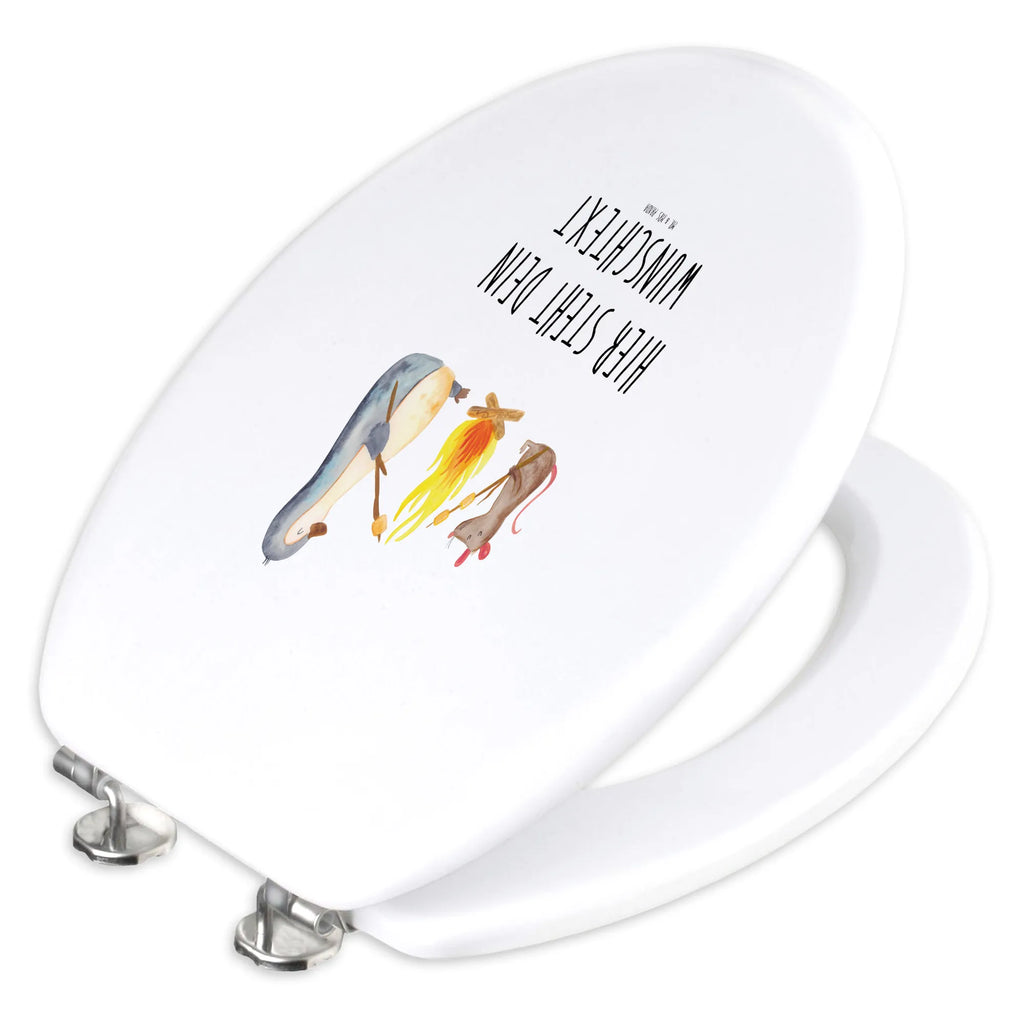 Personalisierter WC Sitz Motiv Pinguin Lagerfeuer Personalisierter Klodeckel, Personalisierter WC-Sitz, Personalisierter Toilettendeckel, Personalisierte Klobrille, Toilettendeckel mit Namen, WC Sitz mit Namen, Pinguin, Neustart, Maus, Büroalltag, Arbeit, Büro, Marshmallows, Motivation, Lebensspruch, Lagerfeuer, Leben, Job, Pinguine, Lebensmotivation, grillen, Feuer, Liebe