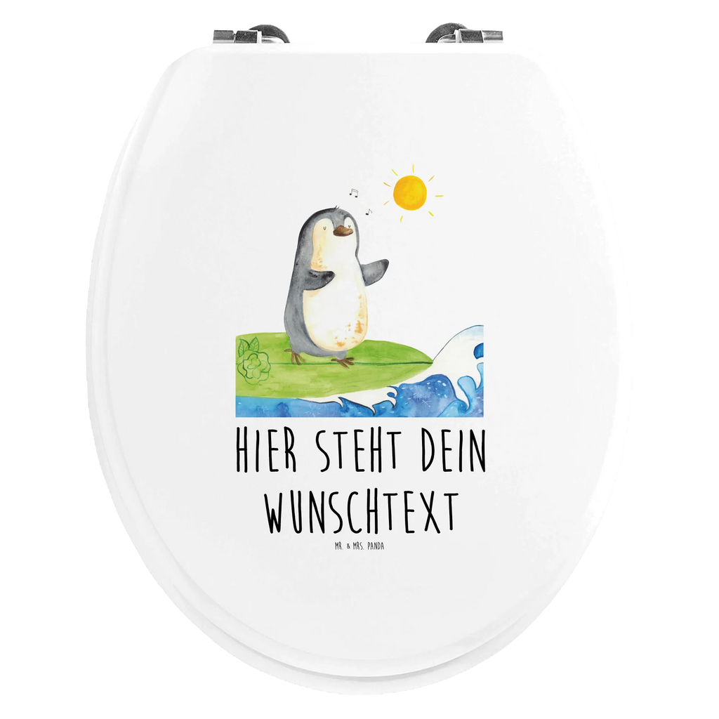 Personalizowany motyw deski WC Pingwin surfista Pinguin