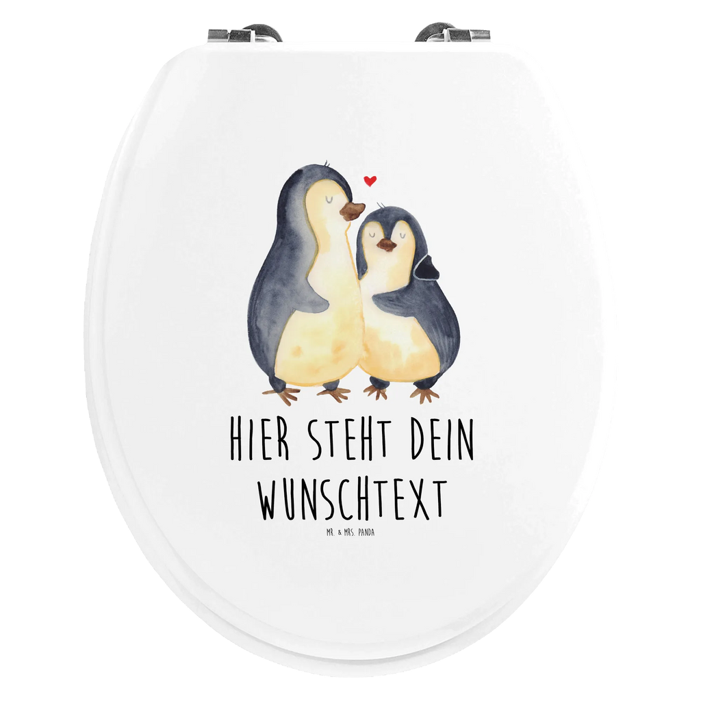 Personalisierter WC Sitz Motiv Pinguin umarmend Personalisierter Toilettendeckel, Toilettendeckel mit Namen, Personalisierter WC-Sitz, Personalisierter Klodeckel, Personalisierte Klobrille, WC Sitz mit Namen, Pinguin, Liebesgeschenk, Verlobung, Hochzeitstag, Hochzeit, Liebesbeweis, Liebespaar, Liebe, Jahrestag, Hochzeitsgeschenk