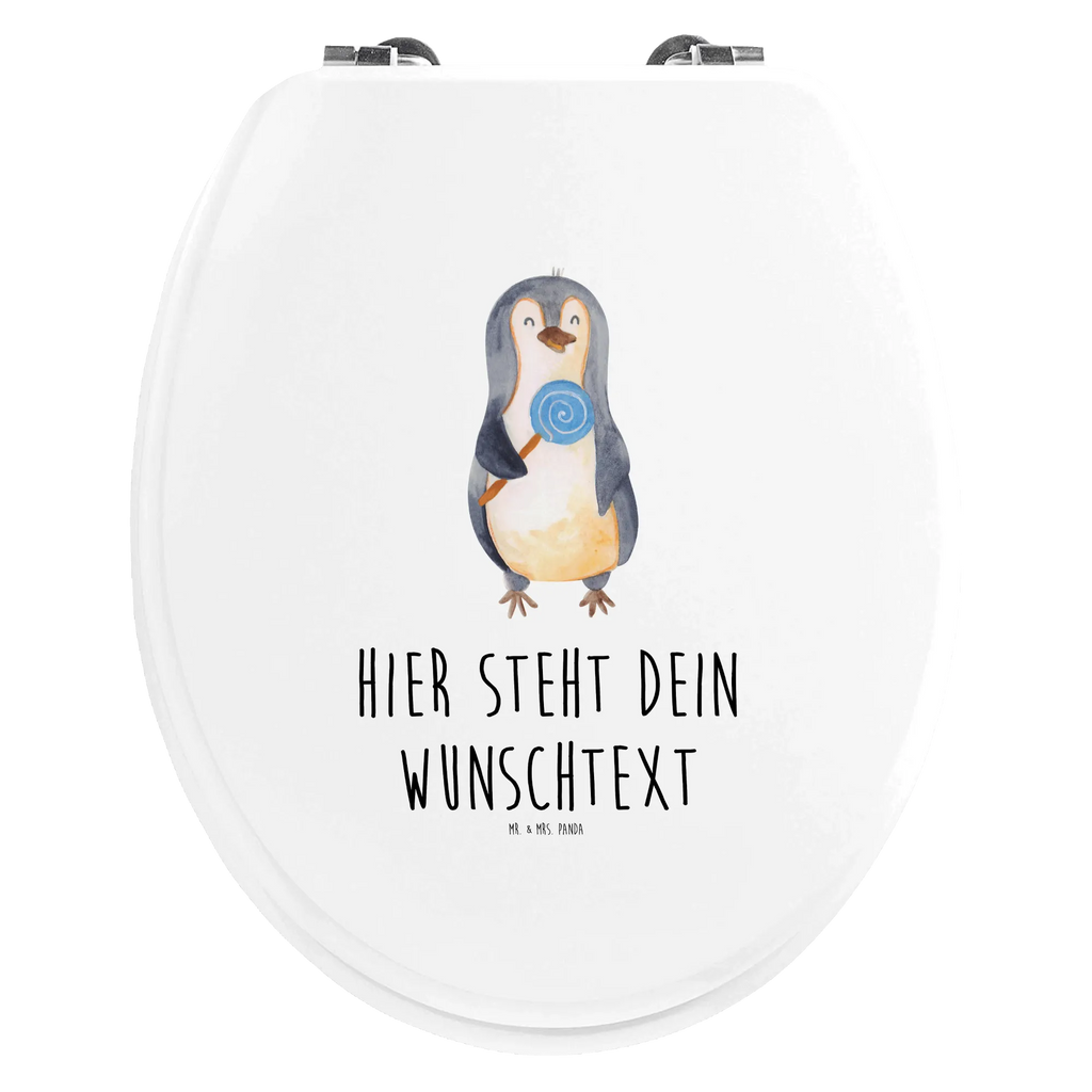 Personalisierter WC Sitz Motiv Pinguin Lolli Toilettendeckel mit Namen, Personalisierte Klobrille, Personalisierter WC-Sitz, Personalisierter Toilettendeckel, Personalisierter Klodeckel, WC Sitz mit Namen, Pinguin, Ganove, Rebell, Gauner, Pinguine, Süßigkeiten, Spruch, Blödsinn, Lolli, Rabauke
