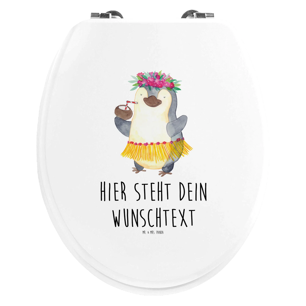Personalisierter WC Sitz Motiv Pinguin Kokosnuss Toilettendeckel mit Namen, Personalisierte Klobrille, Personalisierter WC-Sitz, Personalisierter Toilettendeckel, WC Sitz mit Namen, Personalisierter Klodeckel, Pinguin, Kokosnuss, Pinguine, Urlaub, Hawaii, Aloha