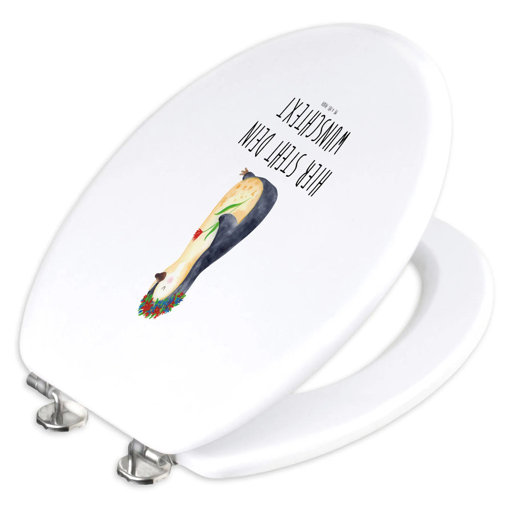 Personalizowany motyw deski WC pingwin kwiaty Pinguin