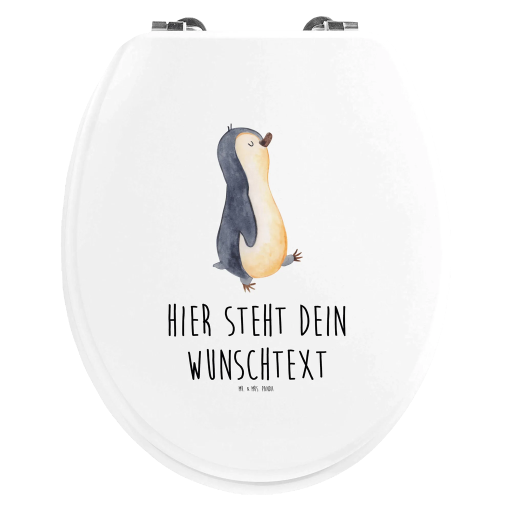 Personalisierter WC Sitz Motiv Pinguin marschierend Personalisierter Toilettendeckel, Toilettendeckel mit Namen, Personalisierte Klobrille, Personalisierter Klodeckel, WC Sitz mit Namen, Personalisierter WC-Sitz, Pinguin, Frühaufsteher, Bruder, Pinguine, Familie, Schwester, Langschläfer