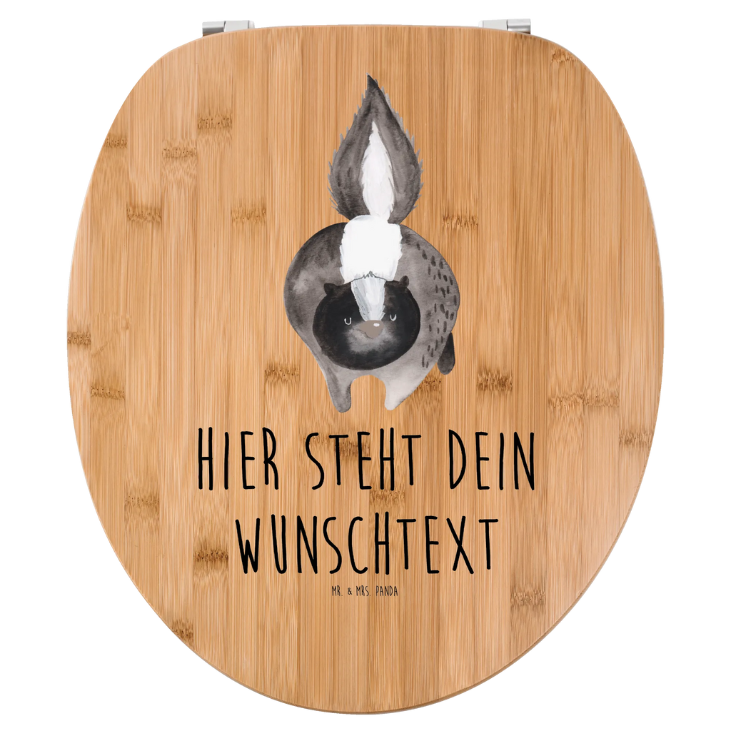 Personalisierter WC Sitz Motiv Stinktier Angriff WC Sitz mit Namen, Toilettendeckel mit Namen, Personalisierter Toilettendeckel, Personalisierte Klobrille, Personalisierter Klodeckel, Personalisierter WC-Sitz, Stinktier, Skunk, wütend, Drohung, Wildtier, Raubtier, Stinki, Stinker