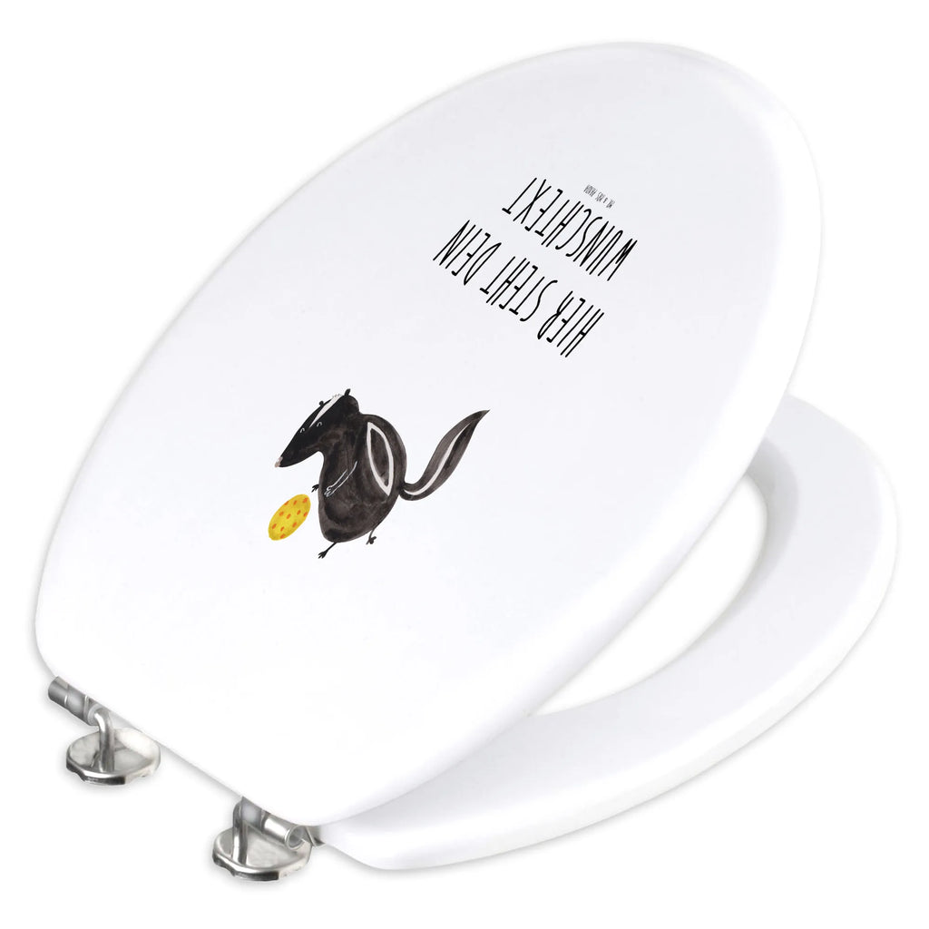 Personalizowany motyw deski WC skunks piłka Personalisierter Klodeckel, WC Sitz mit Namen, Personalisierter Toilettendeckel, Personalisierter WC-Sitz, Personalisierte Klobrille, Toilettendeckel mit Namen, Stinktier, Skunk, Wildtier, Stinker, verspielt, Raubtier, Weisheit, Stinki