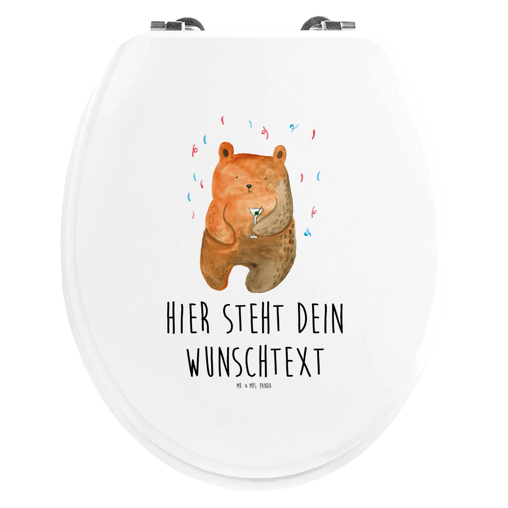 Personalized Toilet Seat Design bear party bear, teddy, teddy bear, cuddly toy, Present, Bring a present, Funny, Celebrate, Birthday, Birthday present, Partying, Good mood, Party