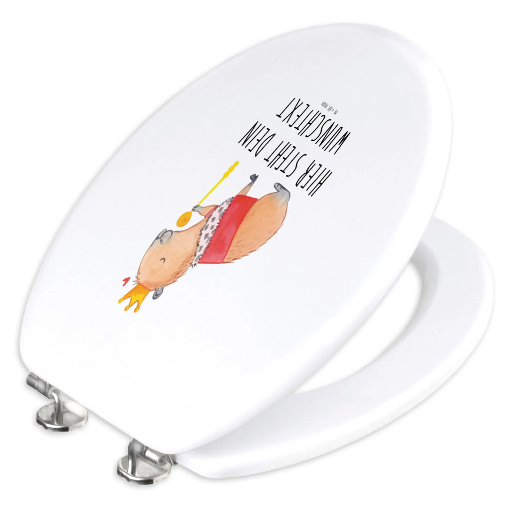 Personalisierter WC Sitz Motiv Capybara König Personalisierter Toilettendeckel, Personalisierter WC-Sitz, Toilettendeckel mit Namen, WC Sitz mit Namen, Personalisierter Klodeckel, Personalisierte Klobrille, Tiermotive, Gute Laune, lustige Sprüche, Tiere, König, Capybara