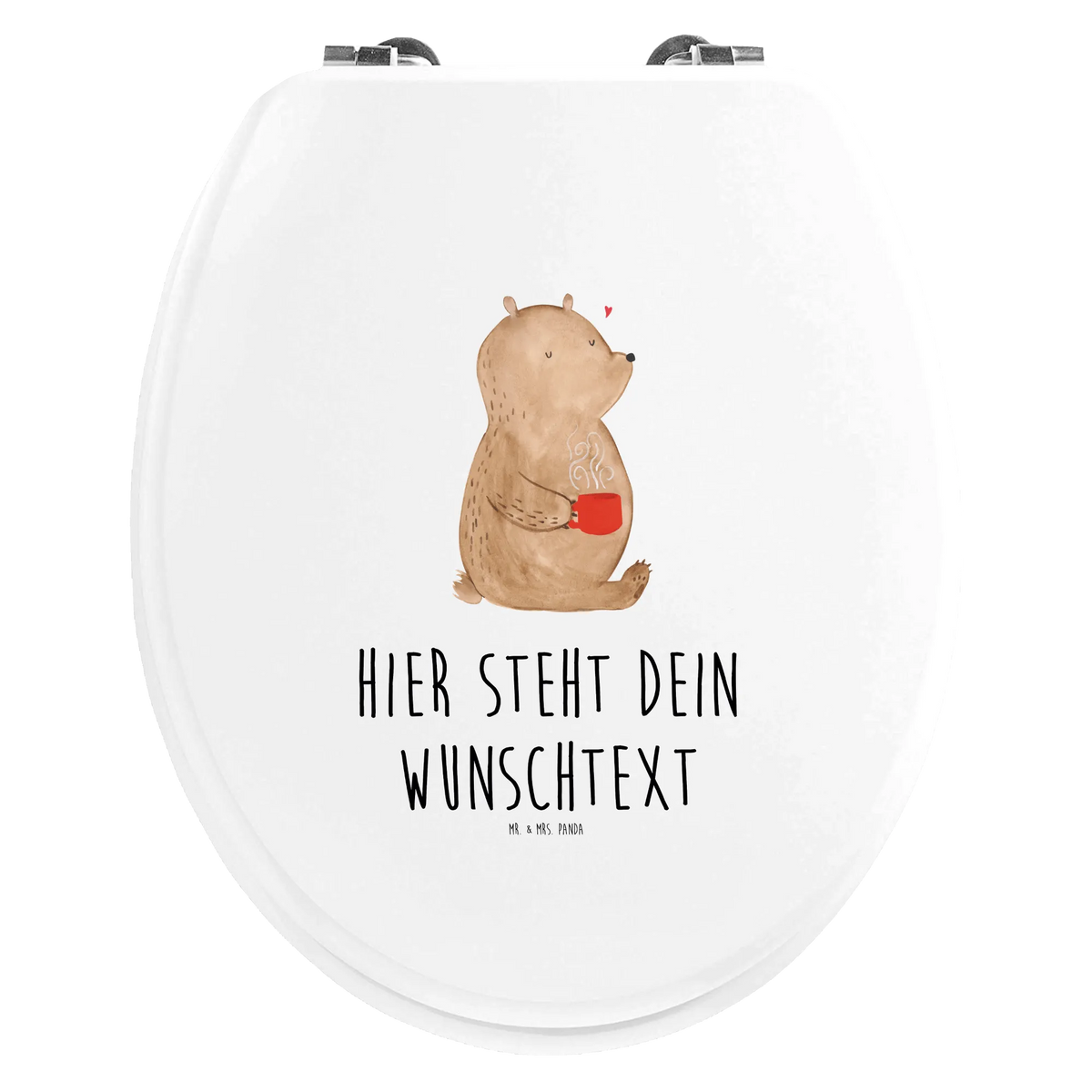 Personalizowany motyw deski WC Niedźwiedź kawa Niedźwiedź, Pluszowy miś, Miś