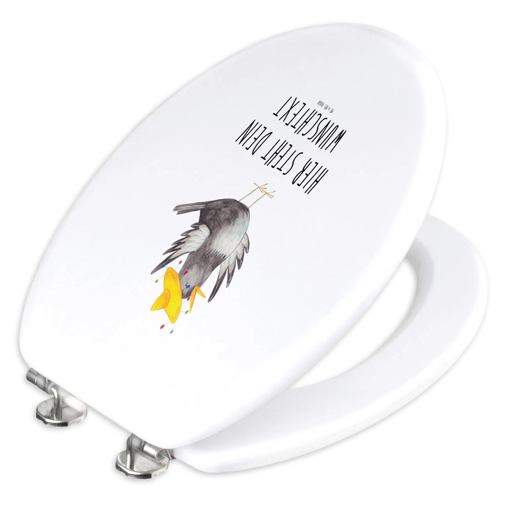 Personalizowany motyw deski WC kruk Sombrero Personalisierter WC-Sitz, Toilettendeckel mit Namen, Personalisierter Toilettendeckel, WC Sitz mit Namen, Personalisierte Klobrille, Personalisierter Klodeckel, Tiermotive, Gute Laune, lustige Sprüche, Tiere, fröhlich sein, Vögel, Glück Spruch, froh, Motivation, glücklich sein, Spruch positiv, Elster, Rabe, Vogel
