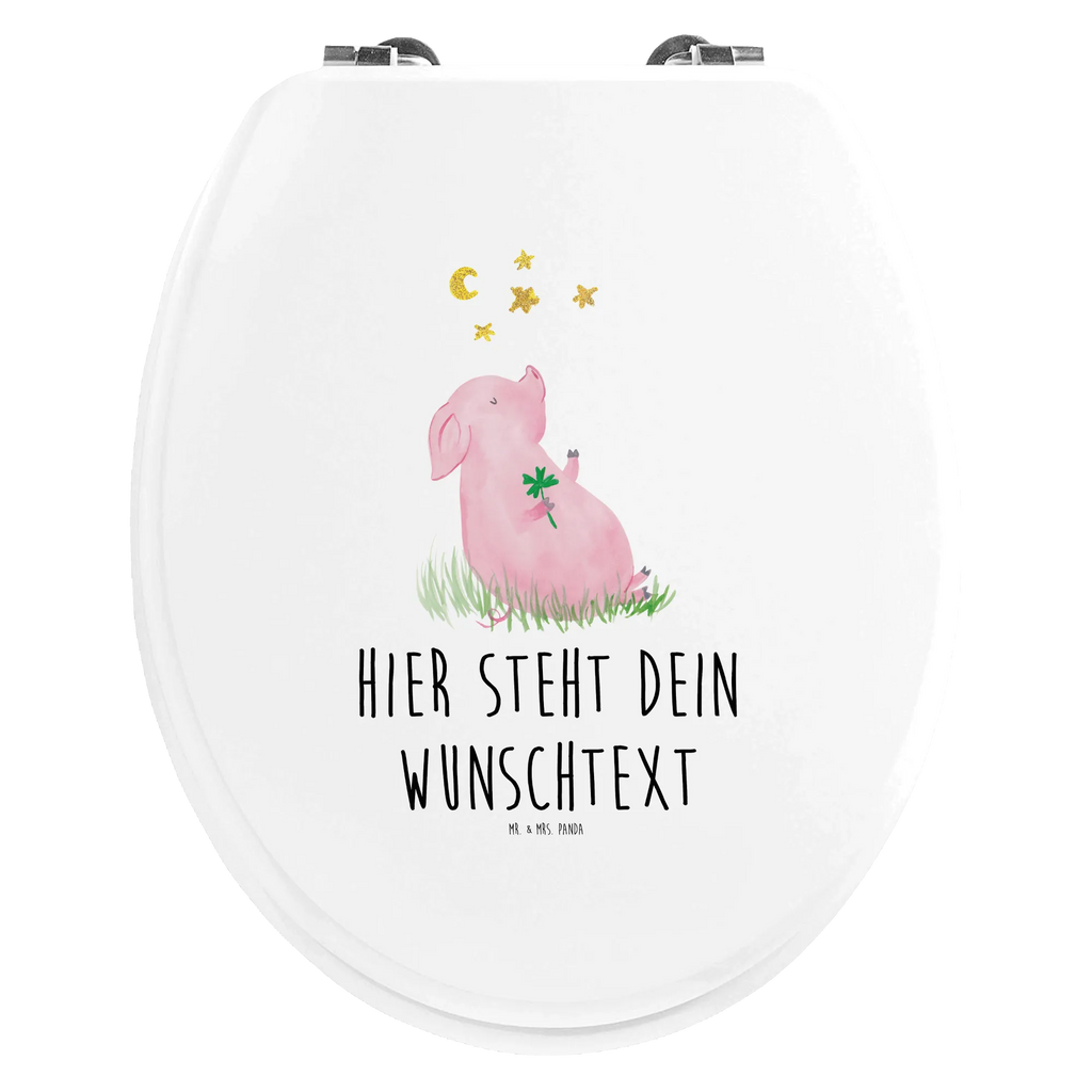 Personalisierter WC Sitz Motiv Glücksschwein Personalisierter Klodeckel, WC Sitz mit Namen, Personalisierter Toilettendeckel, Personalisierte Klobrille, Personalisierter WC-Sitz, Toilettendeckel mit Namen, Tiermotive, Gute Laune, lustige Sprüche, Tiere, Schwein, Sernchen, Schweinchen, Träume, Sterne, Glücksschwein. Glück, Glücksbringer, Motivation, Ziele