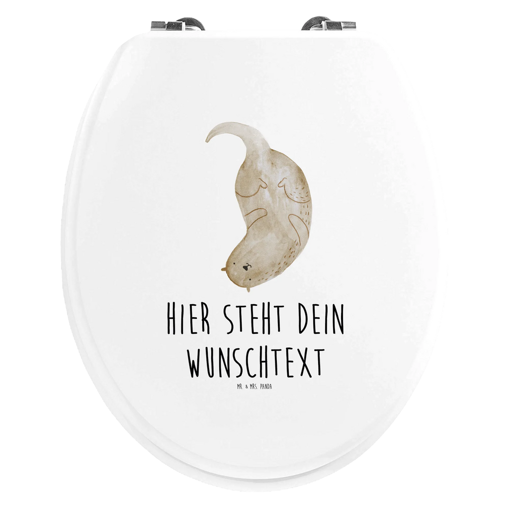 Personalisierter WC Sitz Motiv Otter kopfüber WC Sitz mit Namen, Toilettendeckel mit Namen, Personalisierter Toilettendeckel, Personalisierter Klodeckel, Personalisierter WC-Sitz, Personalisierte Klobrille, Otter, Fischotter, Seeotter, Otter Seeotter See Otter