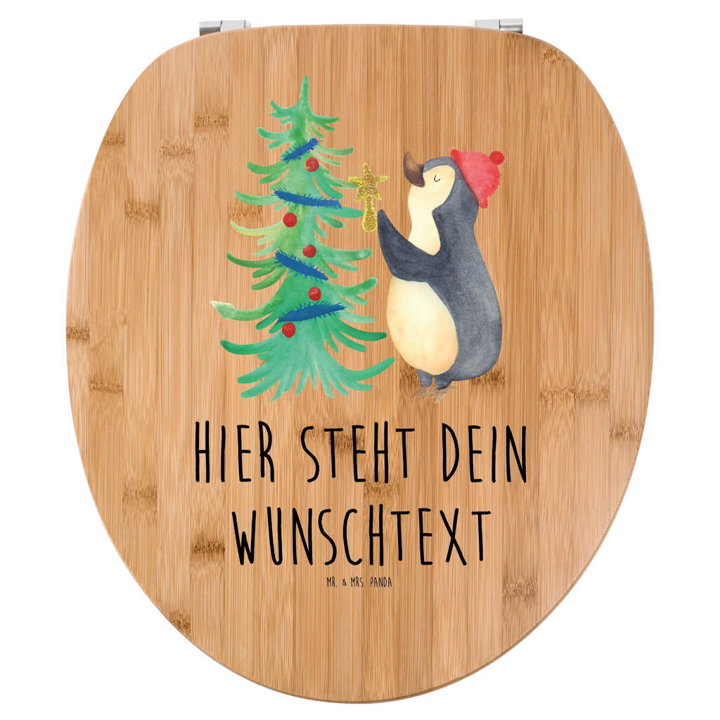 Personalisierter WC Sitz Motiv Pinguin Weihnachtsbaum Toilettendeckel mit Namen, Personalisierter WC-Sitz, Personalisierter Klodeckel, WC Sitz mit Namen, Personalisierter Toilettendeckel, Personalisierte Klobrille, Winter, Weihnachten, Weihnachtsdeko, Nikolaus, Advent, Heiligabend, Wintermotiv, Pinguin