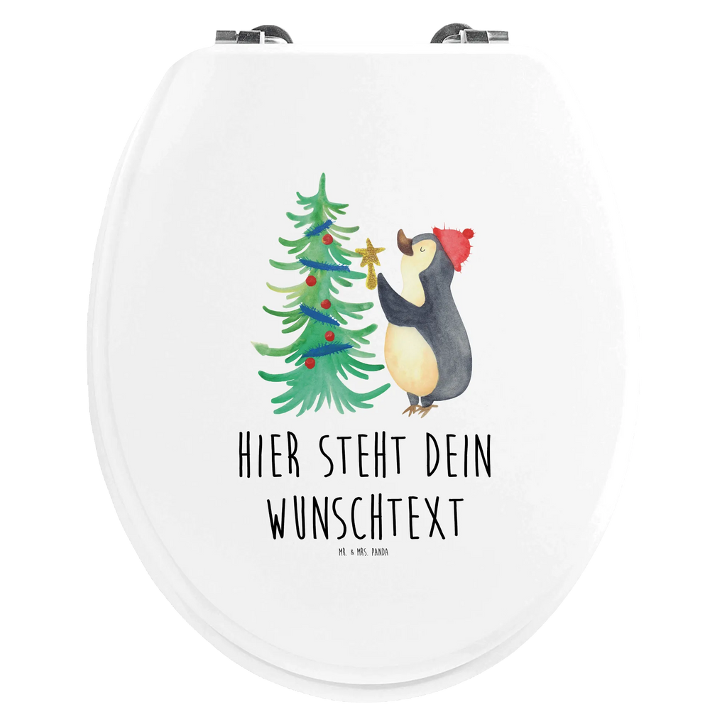 Personalisierter WC Sitz Motiv Pinguin Weihnachtsbaum Toilettendeckel mit Namen, Personalisierter WC-Sitz, Personalisierter Klodeckel, WC Sitz mit Namen, Personalisierter Toilettendeckel, Personalisierte Klobrille, Winter, Weihnachten, Weihnachtsdeko, Nikolaus, Advent, Heiligabend, Wintermotiv, Pinguin