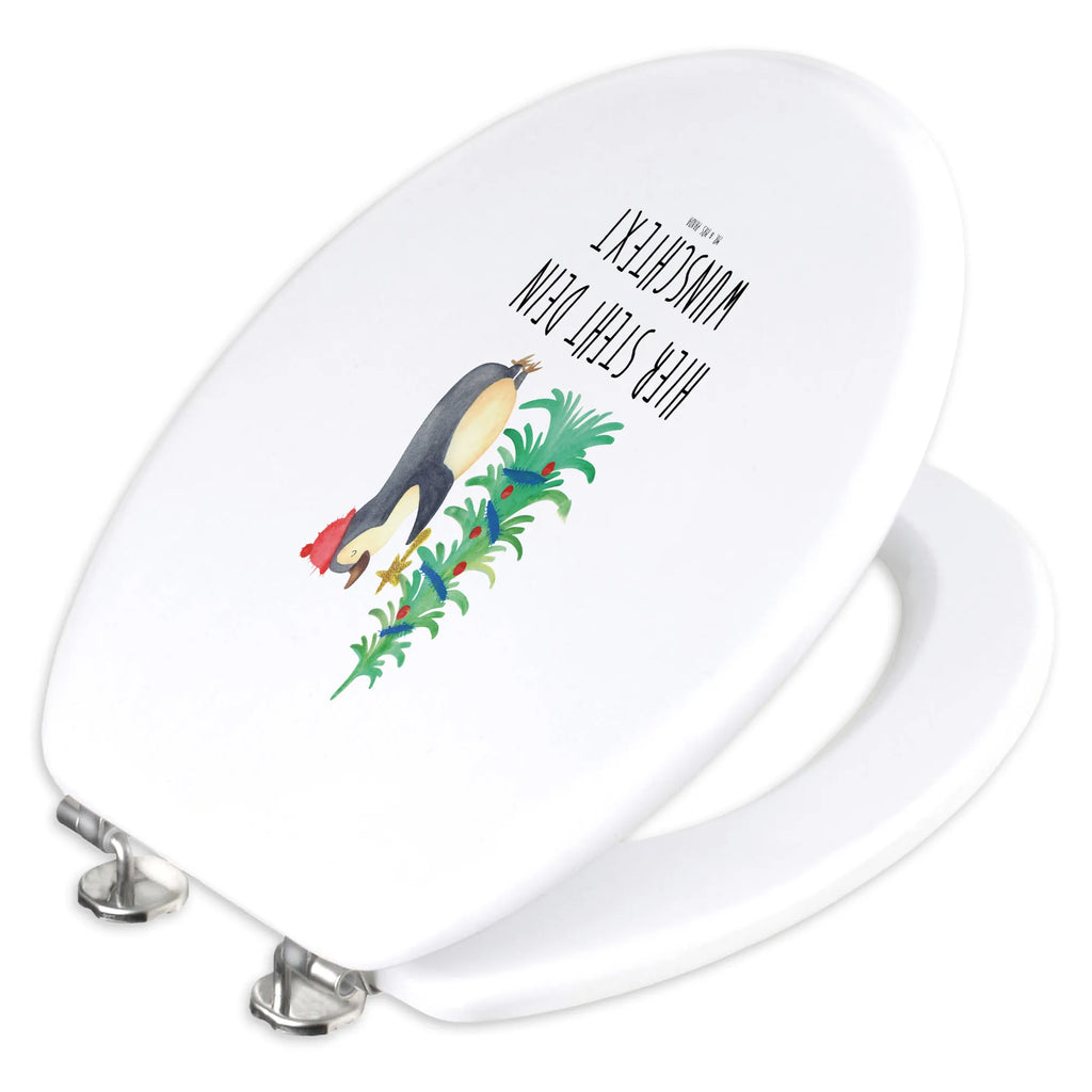 Personalisierter WC Sitz Motiv Pinguin Weihnachtsbaum Toilettendeckel mit Namen, Personalisierter WC-Sitz, Personalisierter Klodeckel, WC Sitz mit Namen, Personalisierter Toilettendeckel, Personalisierte Klobrille, Winter, Weihnachten, Weihnachtsdeko, Nikolaus, Advent, Heiligabend, Wintermotiv, Pinguin