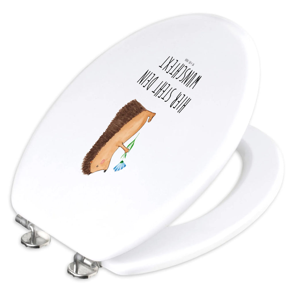 Personalisierter WC Sitz Motiv Igel mit Blume Personalisierter Toilettendeckel, Toilettendeckel mit Namen, WC Sitz mit Namen, Toilettensitz, WC-Deckel, Personalisierter Klodeckel, Personalisierter WC-Sitz, Personalisierte Klobrille, Lustige Sprüche, Tiere, Tiermotive, Gute Laune, Gute Besserung, Besuch, Krankenhaus, Igel, krank, Krankheit, Genesungswünsche