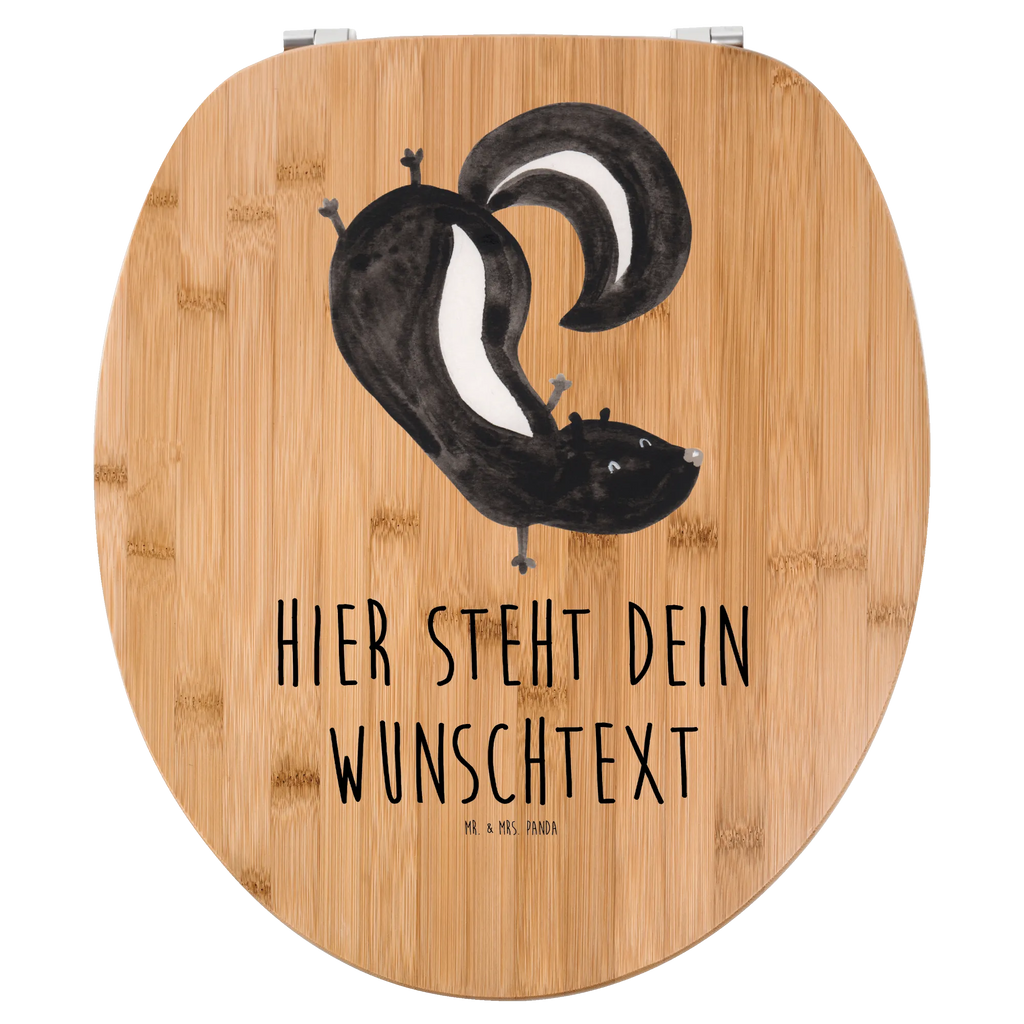 Personalized Toilet Seat Design skunk handstand Skunk, wild animal, stink, skunk, predator, playground, child, playful