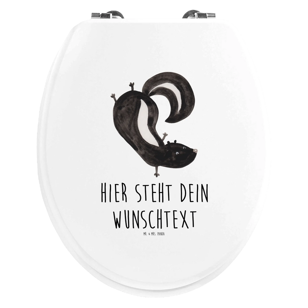 Personalized Toilet Seat Design skunk handstand Skunk, wild animal, stink, skunk, predator, playground, child, playful