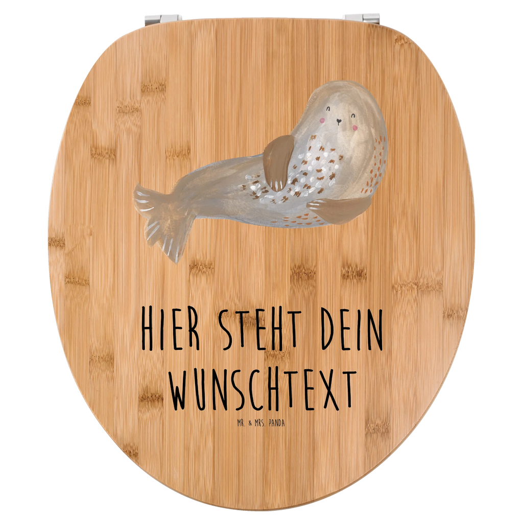 Personalisierter WC Sitz Motiv Robbe lachend Personalisierte Klobrille, Personalisierter Klodeckel, Toilettendeckel mit Namen, Personalisierter WC-Sitz, Personalisierter Toilettendeckel, WC Sitz mit Namen, Tiermotive, Gute Laune, lustige Sprüche, Tiere, Robbe, Robben, Ostsee, Meerestier, Strand, Seehund, Nordsee