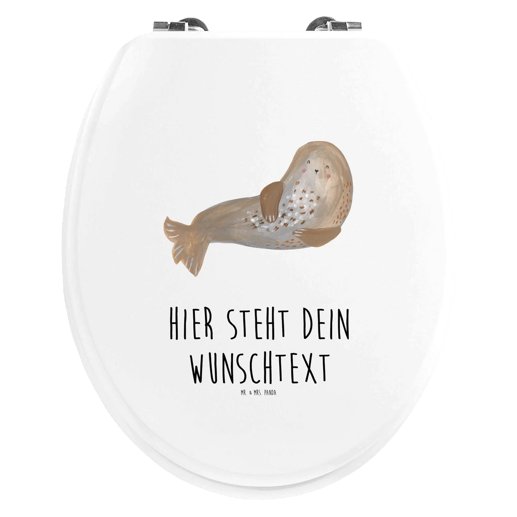 Personalisierter WC Sitz Motiv Robbe lachend Personalisierte Klobrille, Personalisierter Klodeckel, Toilettendeckel mit Namen, Personalisierter WC-Sitz, Personalisierter Toilettendeckel, WC Sitz mit Namen, Tiermotive, Gute Laune, lustige Sprüche, Tiere, Robbe, Robben, Ostsee, Meerestier, Strand, Seehund, Nordsee